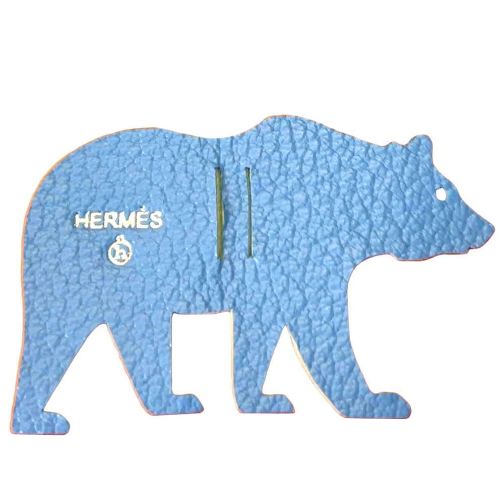 ***SOLD**** Hermes Bear Charm in Blue. New w ribbon!